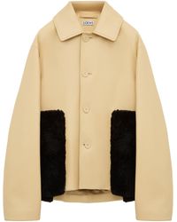 Loewe - Nappa Lambskin Shearling-Trim Jacket - Lyst