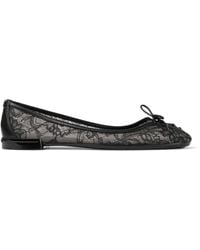 Jimmy Choo - Scarlett Lace Ballet Flats - Lyst