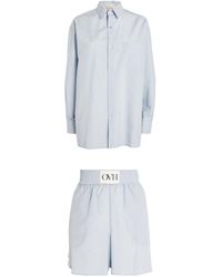 Olivia Von Halle - Cotton-silk Kick Pyjama Set - Lyst
