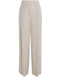 Lafayette 148 New York - Wool-Cashmere Wide-Leg Trousers - Lyst