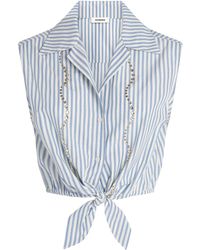 Sandro - Embellished Tie Detail Top - Lyst