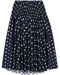 Maje - Cotton Polka-Dot Maxi Skirt - Lyst