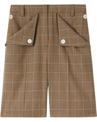 Burberry Wool Check Shorts - Brown