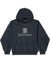 Balenciaga Oversized Top League Hoodie in White for Men | Lyst