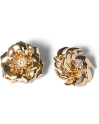Miu Miu - Floral Crystal-Embellished Clip-On Earrings - Lyst