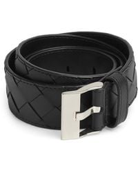 Bottega Veneta - Leather Intrecciato Watch Buckle Belt - Lyst
