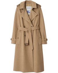 Burberry - Long Cashmere Kensington Trench Coat - Lyst