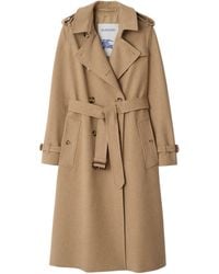Burberry - Long Cashmere Kensington Trench Coat - Lyst