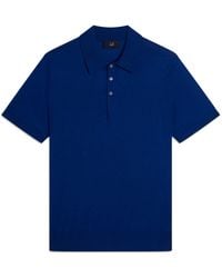 dunhill - Cotton-Mulberry Silk Polo Shirt - Lyst