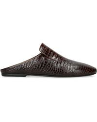 Dries Van Noten - Croc-Embossed Leather Mules - Lyst