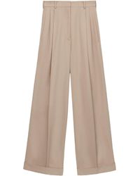 Loewe - Cotton Wide-Leg Trousers - Lyst