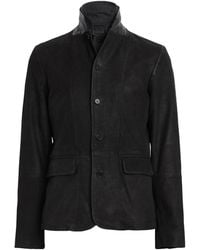 AllSaints - Suede Survey Blazer - Lyst