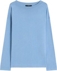 Weekend by Maxmara - Silk-Cotton Boat-Neck Sweater - Lyst