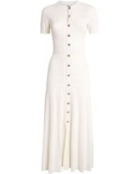 Sandro - Knit Button-Through Midi Dress - Lyst