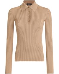 Dolce & Gabbana - Virgin Wool-Blend Polo Sweater - Lyst