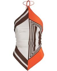 SIR. - Silk Stripe Destino Scarf Top - Lyst