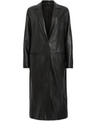 AllSaints - Leather Aire Coat - Lyst