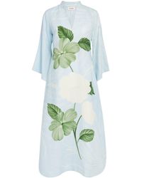 VERANDAH - Linen-Cotton Kaftan Maxi Dress - Lyst