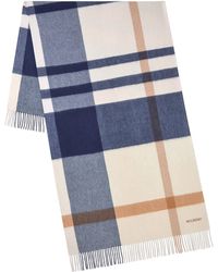 Mulberry - Large Merino Wool Check Scarf - Lyst