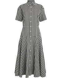 Polo Ralph Lauren - Cotton Check Midi Shirt Dress - Lyst