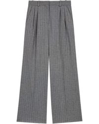 Maje - Rhinestone Wide-Leg Tailored Trousers - Lyst