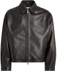 Cole Buxton - Leather Bomber Jacket - Lyst