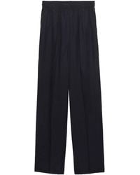 Prada - Silk Wide-Leg Trousers - Lyst