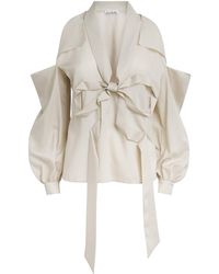 Acne Studios - Cut-Out Bow Blouse - Lyst