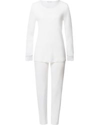 Hanro - Cotton Lace-Trim Pyjama Set - Lyst