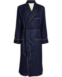 Derek Rose - Cashmere-Silk Piped Robe - Lyst
