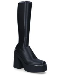 Naked Wolfe Impact Knee-length Platform Boots in Black | Lyst