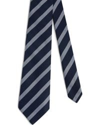 dunhill - Wool-Mulberry Silk Stripe Tie - Lyst