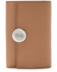 Loewe - Small Leather Pebble Vertical Wallet - Lyst