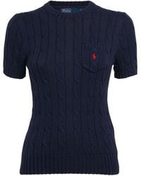 Polo Ralph Lauren - Cable-knit Short-sleeve Sweater - Lyst