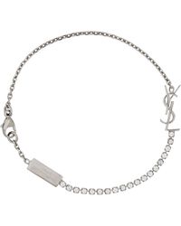 Saint Laurent - Embellished Cassandre Bracelet - Lyst