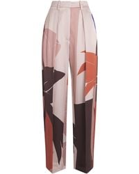 Victoria Beckham - Satin Cecilia Wide-Leg Trousers - Lyst