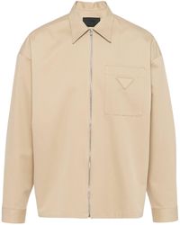 Prada - Zip-up Shirt Jacket - Lyst