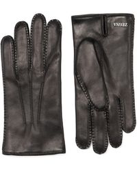 Ermenegildo Zegna Leather Gloves in Black for Men Mens Accessories Gloves 