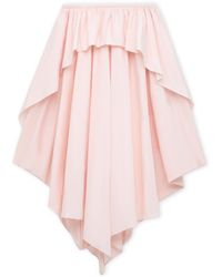 Loewe - X Paula's Ibiza Cotton Draped Midi Skirt - Lyst