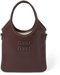 Miu Miu - Leather Ivy Top-Handle Bag - Lyst