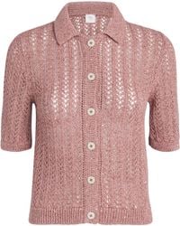 Eleventy - Cotton-Linen-Blend Sequinned Cardigan - Lyst