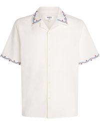 Wax London - Cotton-Linen Embroidered Didcot Shirt - Lyst
