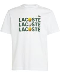 Lacoste - Cotton Ball Print Logo T-shirt - Lyst