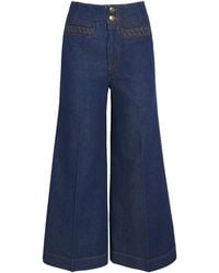 Zimmermann - Cropped Aster Flared Jeans - Lyst