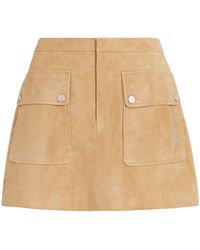 FRAME - Suede The Safari Mini Skirt - Lyst