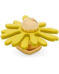 Loewe - X Paula's Ibiza Leather-Trim Flower Pin - Lyst