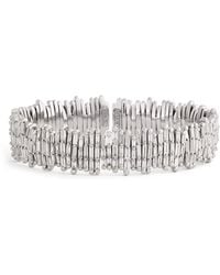 Suzanne Kalan - And Diamond Classic Three-Row Cuff - Lyst