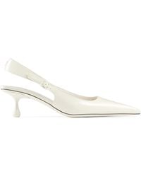 Jimmy Choo - Amel 50 Leather Slingback Pumps - Lyst