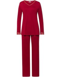 Hanro - Cotton Lace-Trim Pyjama Set - Lyst