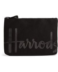 Harrods - Medium Cotton Logo Pouch - Lyst